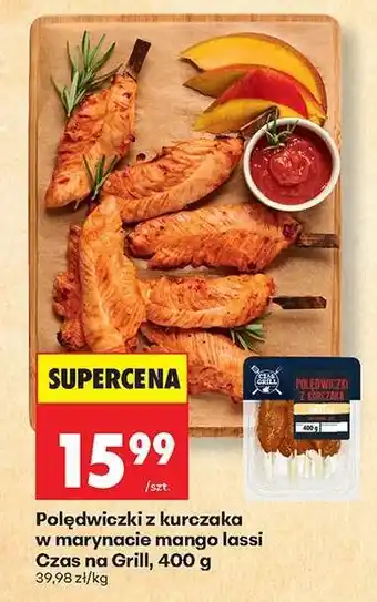 Biedronka Polędwiczki z kurczaka w marynacie mango lassi Czas na Grill 400 g oferta