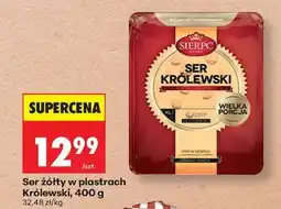 Biedronka Ser żółty w plastrach Królewski, 400 g oferta