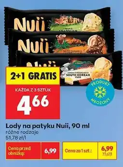 Biedronka Lody na patyku Nuii, 90 ml oferta