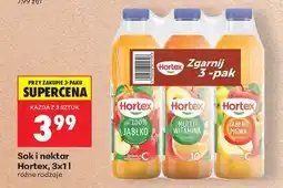 Biedronka Sok i nektar Hortex, 3x1l oferta