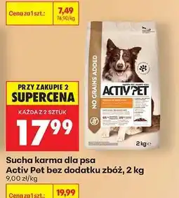 Biedronka Activ Pet bez dodatku zbóż, 2 kg oferta