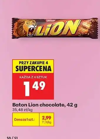 Biedronka Baton Lion chocolate, 42 g oferta