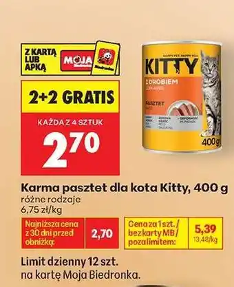 Biedronka Karma pasztet dla kota Kitty, 400 g oferta