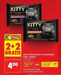 Biedronka Karma dla kotów w saszetkach Kitty, 4x85 g oferta