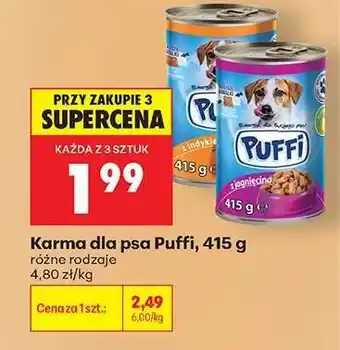 Biedronka Karma dla psa Puffi, 415 g oferta