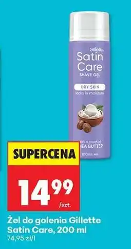 Biedronka żel do golenia Gillette Satin Care, 200 ml oferta