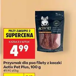 Biedronka Przysmak dla psa filety z kaczki Activ Pet Plus, 100 g oferta