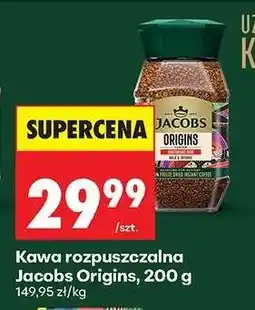 Biedronka Kawa rozpuszczalna Jacobs Origins, 200 g oferta