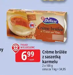 E.Leclerc Deser Crème brûlée z saszetką karmelu Delisse 2-pak oferta