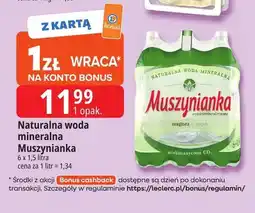 E.Leclerc Naturalna woda mineralna Muszynianka 6-pak oferta