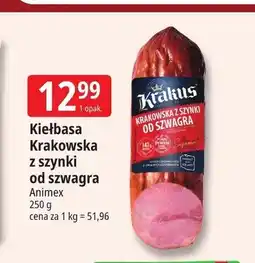 E.Leclerc Kiełbasa Krakowska z szynki od szwagra Krakus oferta