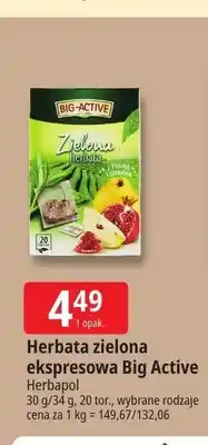 E.Leclerc Herbata zielona ekspresowa Big Active z pigwą oferta