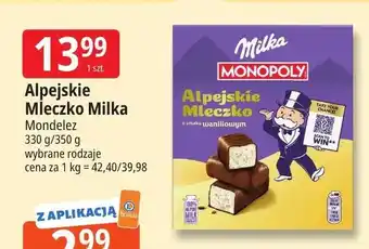 E.Leclerc Alpejskie Mleczko Milka o smaku waniliowym oferta