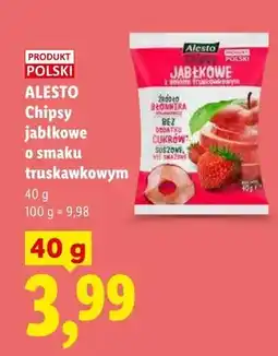 Lidl Chipsy jabłkowe o smaku truskawkowym Alesto oferta