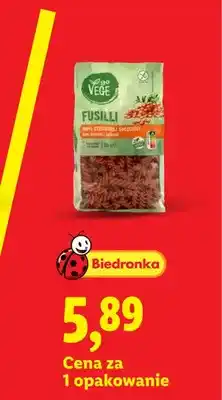 Lidl Makaron Fusilli z czerwonej soczewicy Go Vege oferta