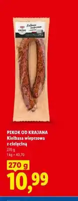 Lidl Kiełbasa wieprzowa z cielęciną Pikok od Krajana oferta