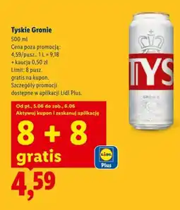 Lidl Piwo Tyskie Gronie oferta