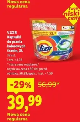 Lidl Kapsułki do prania kolorowych tkanin Vizir XL oferta
