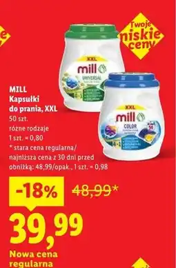 Lidl Kapsułki do prania Mill XXL oferta