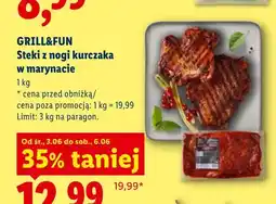 Lidl Steki z nogi kurczaka w marynacie Grill&Fun oferta