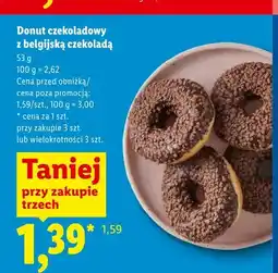 Lidl Donut czekoladowy z belgijską czekoladą oferta