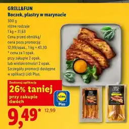 Lidl Boczek plastry w marynacie Grill&Fun oferta