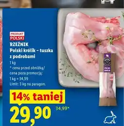 Lidl Polski królik tuszka z podrobami Rzeźnik oferta