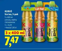 Lidl Ice tea malina Kubuś 3-pak oferta
