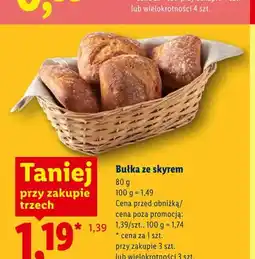 Lidl Bułka ze skyrem oferta