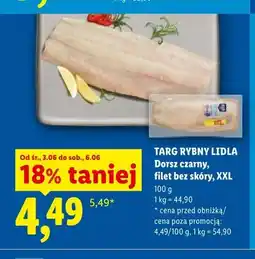 Lidl Dorsz czarny filet bez skóry Targ Rybny Lidla XXL oferta