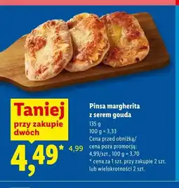 Lidl Pinsa margherita z serem gouda oferta