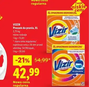 Lidl Proszek do prania Vizir XL oferta