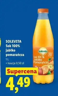 Lidl Sok 100% jabłko pomarańcza Solevita oferta