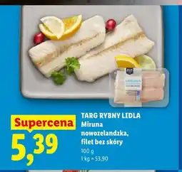 Lidl Miruna nowozelandzka filet bez skóry Targ Rybny Lidla oferta