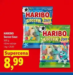 Lidl Żelki Soccer Sour Haribo oferta