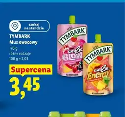 Lidl Mus owocowy GLOW Tymbark oferta
