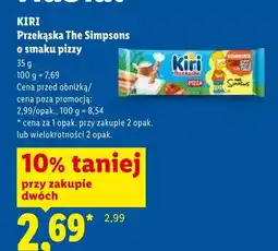 Lidl Przekąska Kiri The Simpsons o smaku pizzy oferta