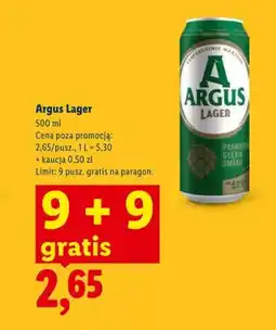 Lidl Piwo Argus Lager oferta