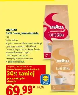 Lidl Kawa ziarnista Lavazza Caffè Crema oferta