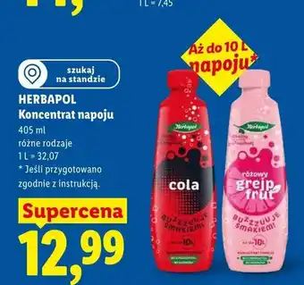 Lidl Koncentrat napoju Herbapol cola oferta