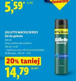 Lidl Żel do golenia Gillette Series Sensitive oferta