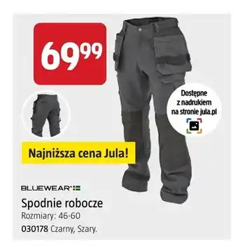 Jula Spodnie robocze Bluewear oferta