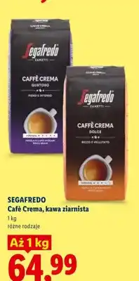 Lidl Kawa ziarnista Segafredo Caffè Crema Gustoso oferta