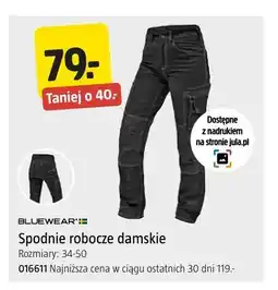 Jula Spodnie robocze damskie Bluewear oferta