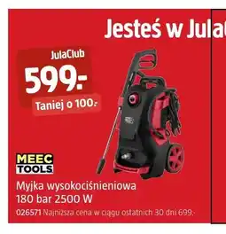 Jula Myjka wysokociśnieniowa Meec Tools 180 bar 2500W oferta