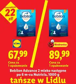 Lidl Bebilon Advance 2 mleko następne po 6 m-cu Nutricia oferta