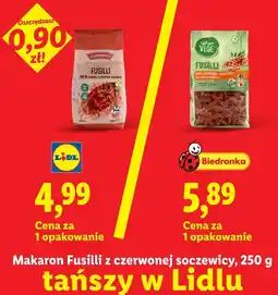 Lidl Combino Makaron Fusilli z czerwonej soczewicy oferta