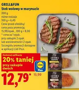 Lidl GRILL&FUN Stek wołowy w marynacie oferta