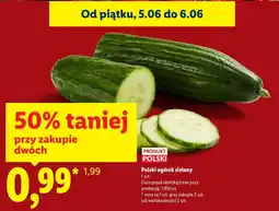 Lidl Polski ogórek zielony oferta