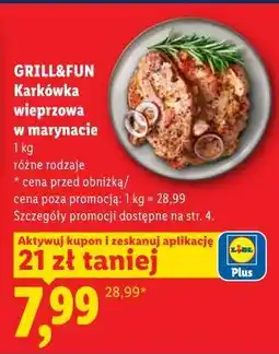 Lidl Grill&Fun Karkówka wieprzowa w marynacie oferta